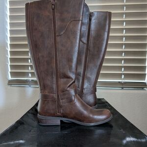 Brown Knee-High Riding Boots